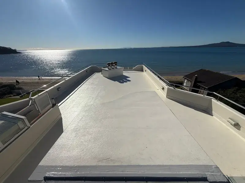 Finished premium residential steel roof installation